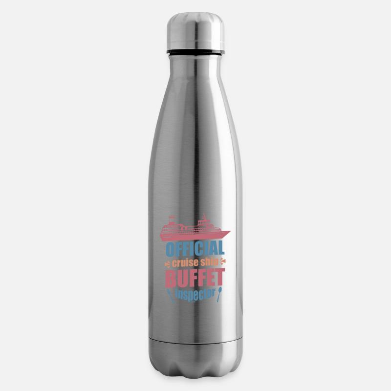 ich esse vom Buffet bei der Kreuzfahrt - Isolierflasche - Lightsilver