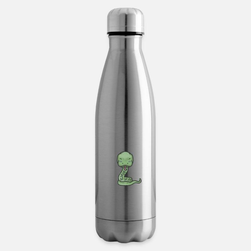 Python Schlange Pithon Pi Tag Symbol lustig Mathe - Isolierflasche - Lightsilver