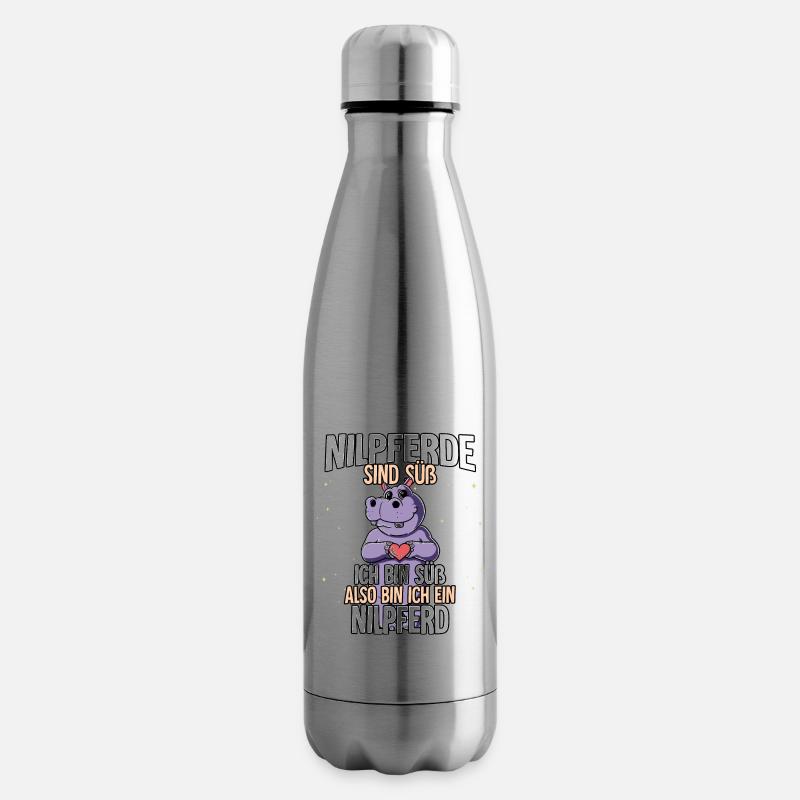 Nilpferde Sind Süß Nilpferd - Isolierflasche - Lightsilver