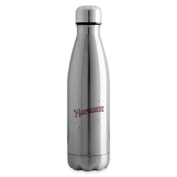 Le nom de Margarete personnalisé - Bouteille isotherme - argent clair - Droite
