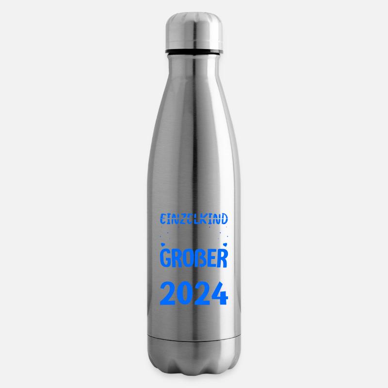 Jungen Ich werde Großer Bruder 2024 Geburt Spruch - Isolierflasche - Lightsilver