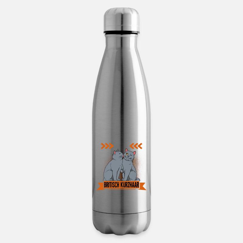 Britisch Kurzhaar Katze - Isolierflasche - Lightsilver