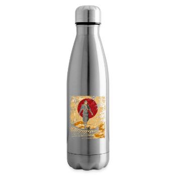 Ninja Japanese Art Vintage Fighter Retro - Insulated Water Bottle - silver - Right