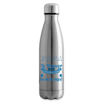 Papa Humour Fête De Père - Bouteille isotherme - argent clair - Droite