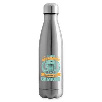 Camion Humour Chauffeur Poids Lourd - Bouteille isotherme - argent clair - Droite
