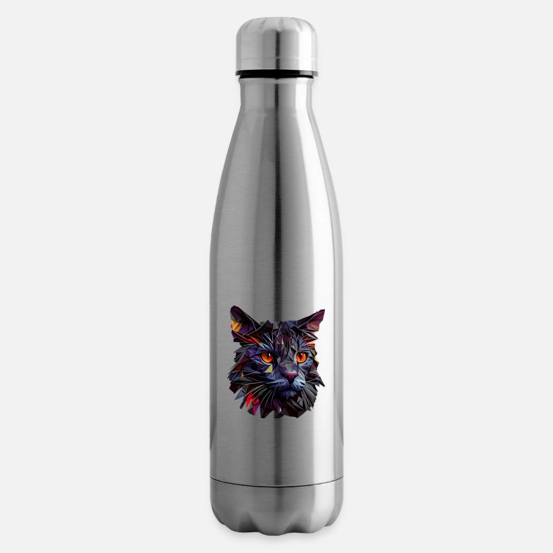 Katze Katzen Kätzchen Polygon Katze - Isolierflasche - Lightsilver