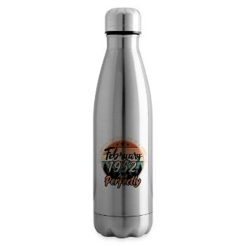February 1952 anniversary 1952 legends February - Insulated Water Bottle - silver - Right