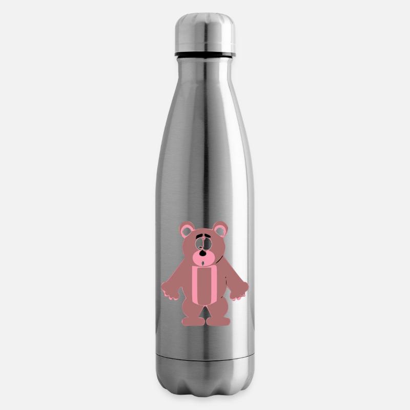 Kazou der mürrische Bär - Isolierflasche - Lightsilver