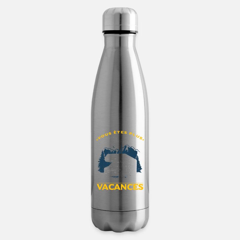 Camping-Car Slogan - Bouteille isotherme - argent clair