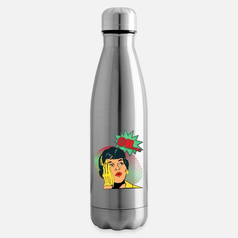 Comic, Comic-Strips, Mädchen, Crying-Girl, Spruch - Isolierflasche - Lightsilver