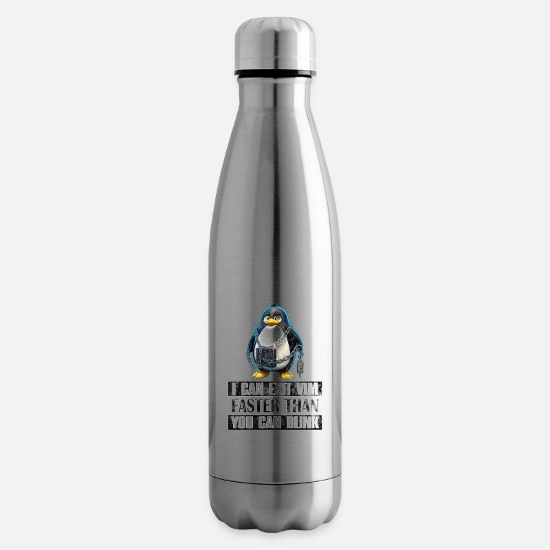 I Can Exit VIM Faster Than You Can Blink Linux - Isolierflasche - Lightsilver