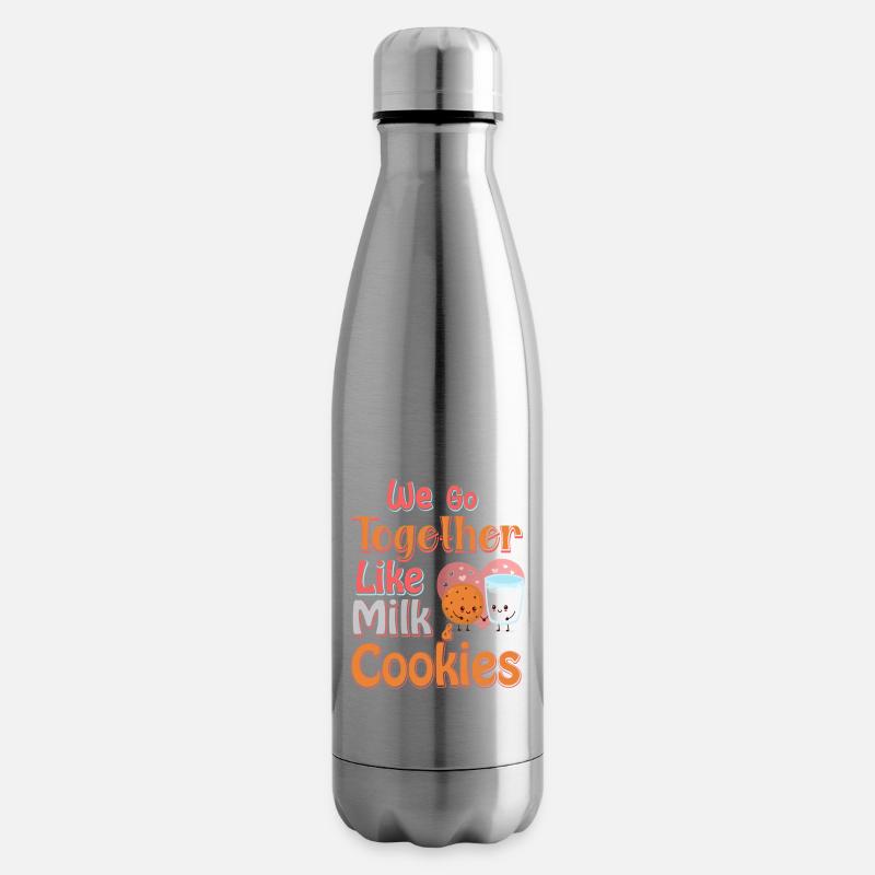 Nous appartenons ensemble comme le lait et les biscuits - Bouteille isotherme - argent clair