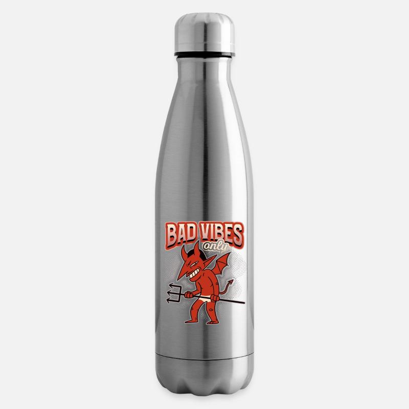 Lustiger Spruch mit Teufel-Teufelchen, Devil Satan - Isolierflasche - Lightsilver