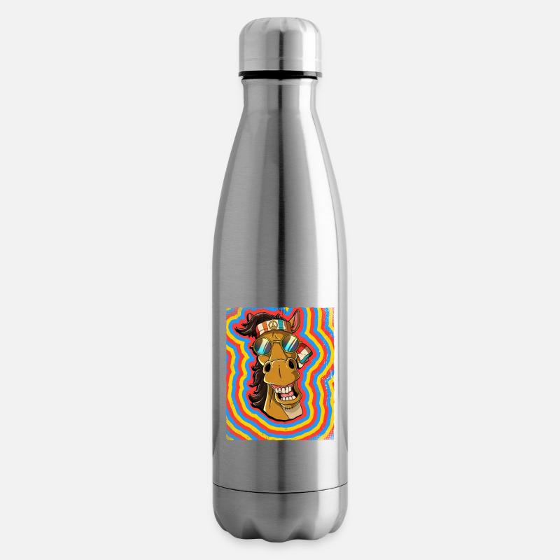 Hippie Pferd Psychedelisch Trippy - Isolierflasche - Lightsilver