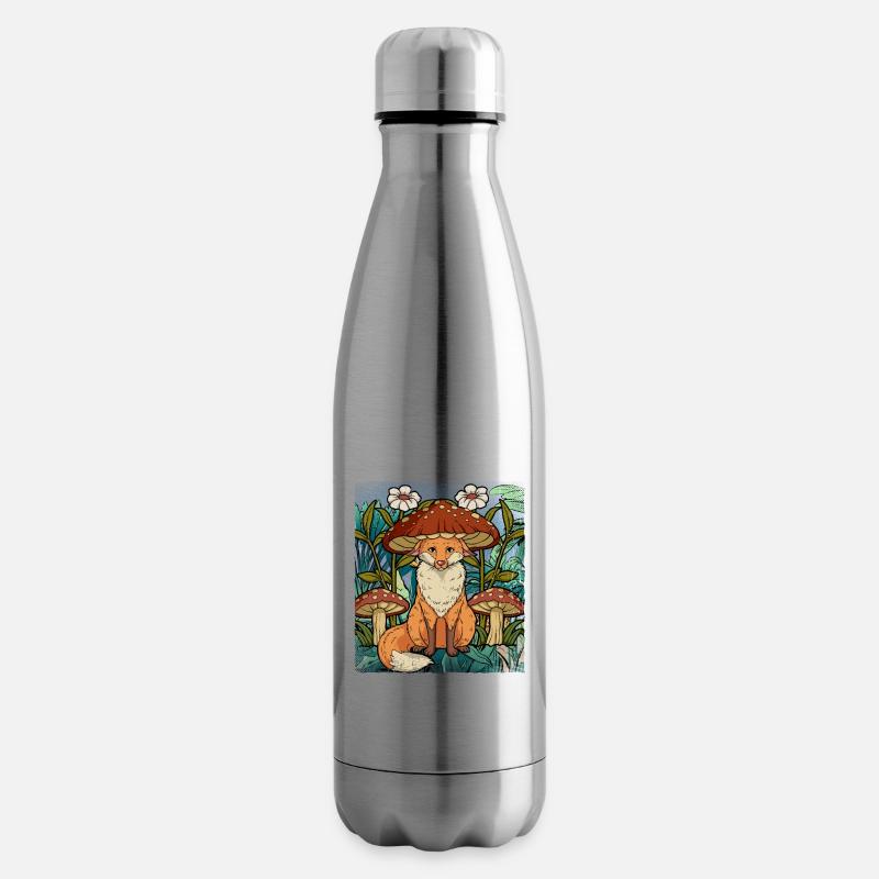 Cottagecore Fuchs - Isolierflasche - Lightsilver