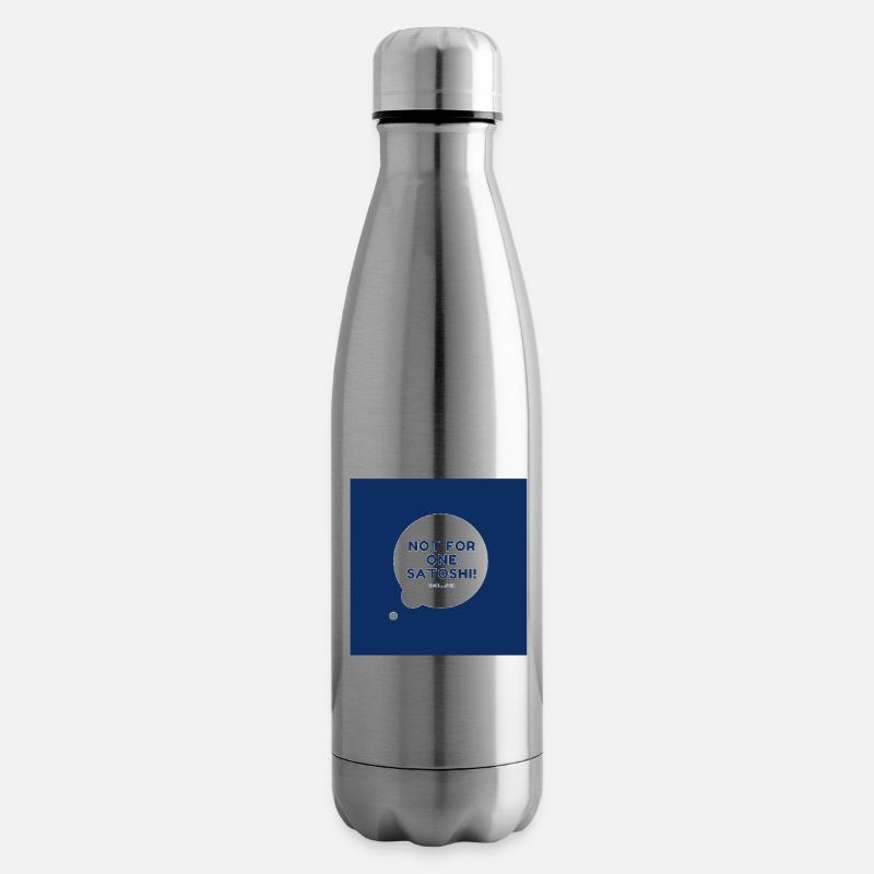 Pas pour un Satoshi bulle bleu - Bouteille isotherme - argent clair