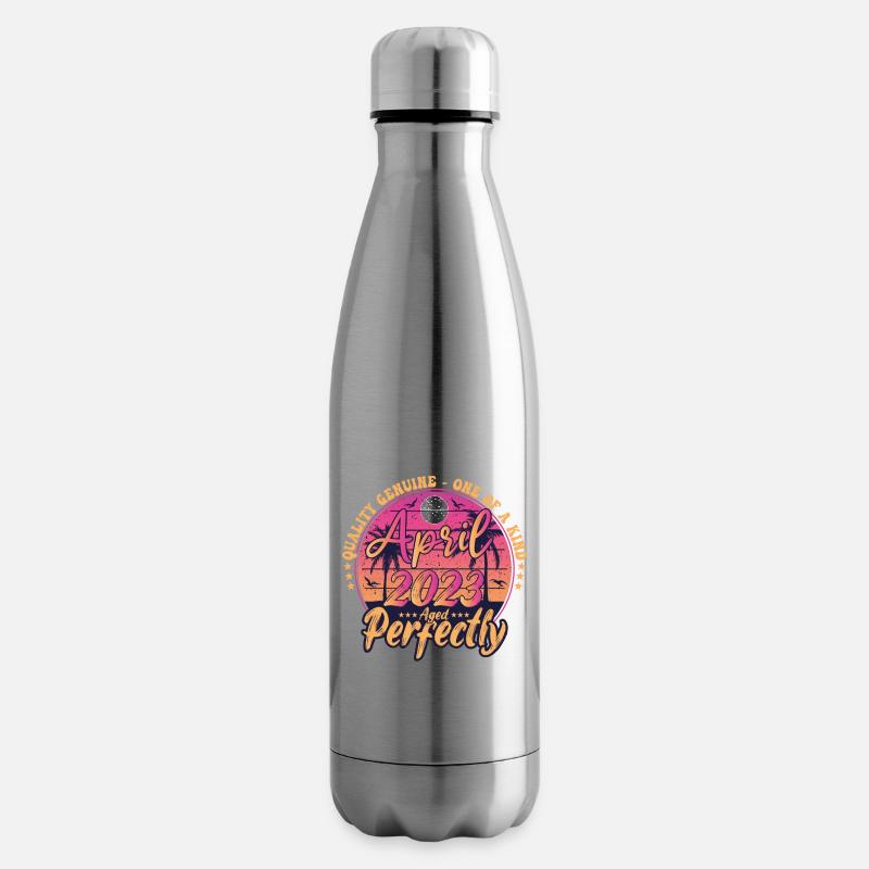 Mars 2023 anniversaire 2023 Retro 2023 Mars - Bouteille isotherme - argent clair