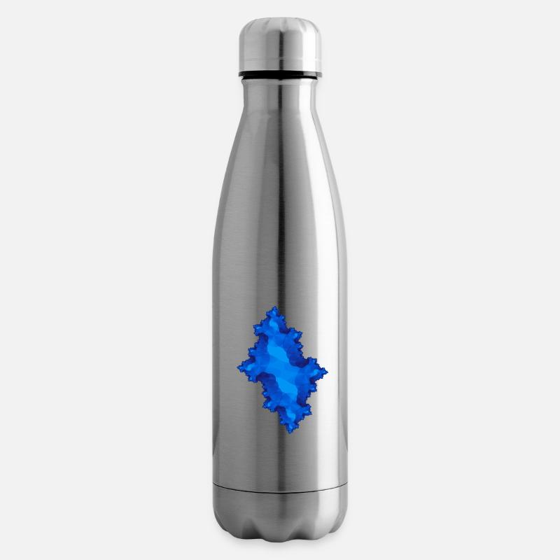 fraktal blau - Isolierflasche - Lightsilver