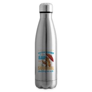 Lustiger britischer Wetterwitz - Isolierflasche - Lightsilver - Rechts