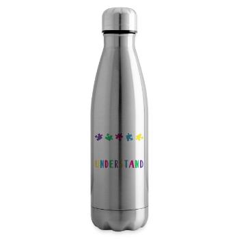 Autism Awareness – Don't Condemn What - Insulated Water Bottle - silver - Right