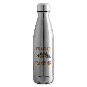 Camping Papa Witz Vatertag - Isolierflasche - Lightsilver - Rechts
