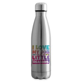 I Love My Job For All The Little Reasons - Insulated Water Bottle - silver - Right
