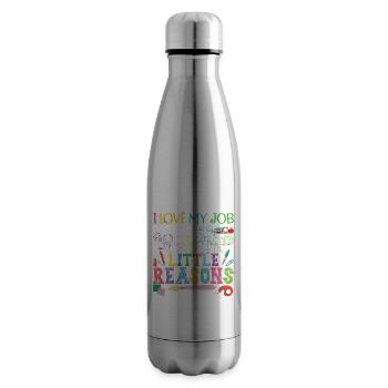 I Love My Job For All The Little Reasons - Insulated Water Bottle - silver - Right