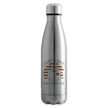 Juste un garçon qui aime le thé - Bouteille isotherme - argent clair - Droite