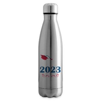 Caps Of To 2023 Graduation - Insulated Water Bottle - silver - Right