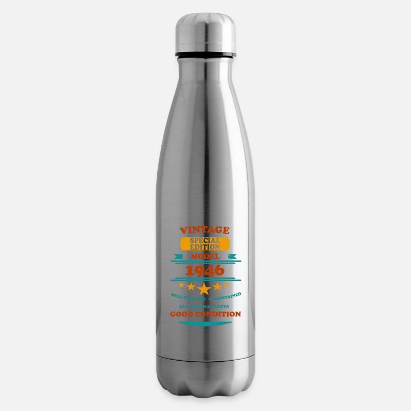 Millésime Rétro 1946 - Bouteille isotherme - argent clair