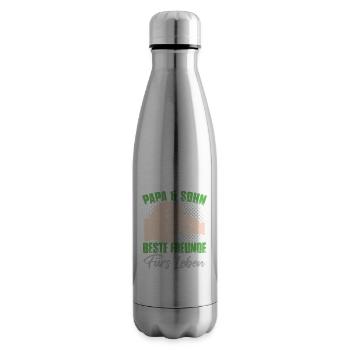 Papa & Sohn Sprüche Vatertag Daddy Dad Vater Papa - Isolierflasche - Lightsilver - Rechts