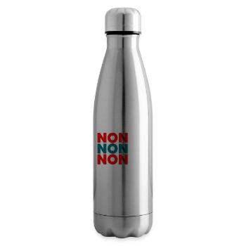 Retraite: 64 Ans Non! Non à la retraite à 64 ans! - Insulated Water Bottle - silver - Right