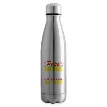 Meilleur Papa Bonus - Bouteille isotherme - argent clair - Droite
