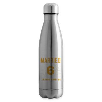 6ème anniversaire de mariage Drôle de couple Cadeau de mariage - Bouteille isotherme - argent clair - Droite