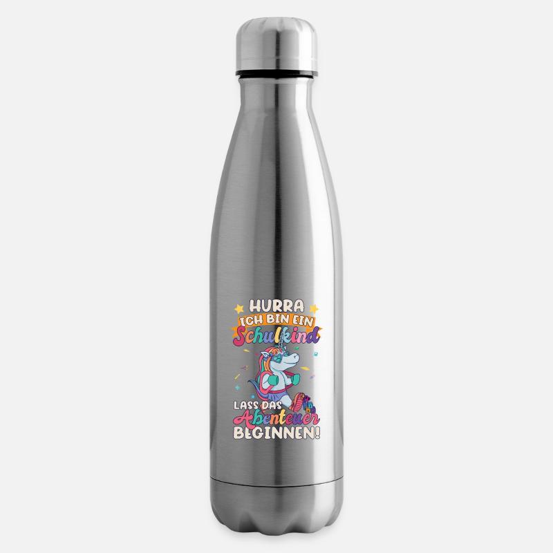 Ich bin ein Schulkind Einschulung - Isolierflasche - Lightsilver