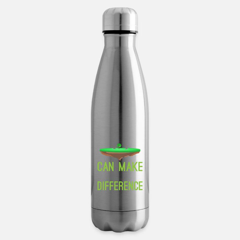 Small Steps Can Make a Big Difference - Isolierflasche - Lightsilver