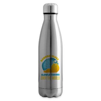 Funny Banana Slug - Insulated Water Bottle - silver - Right