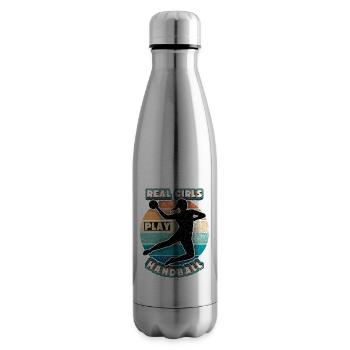 Handball Handballspielerin Sport Spruch Regenbogen - Isolierflasche - Lightsilver - Rechts