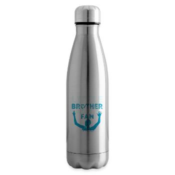 Kleiner Bruder Größter Fan Lustig Wasserball - Isolierflasche - Lightsilver - Rechts