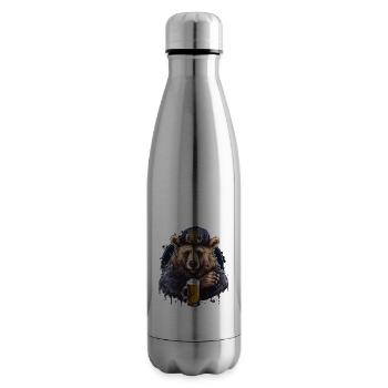 Papa Bear proud Daddy stolzer Vater - Isolierflasche - Lightsilver - Rechts