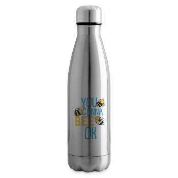 Kids Bee Costume Honey Bumblebee - Insulated Water Bottle - silver - Right