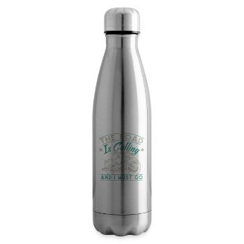 The Road Is Calling And I Must Go - Insulated Water Bottle - silver - Right