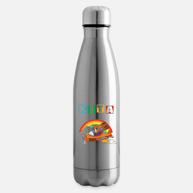 Kindergarten Abgänger Schulanfang Einschulung - Isolierflasche - Lightsilver