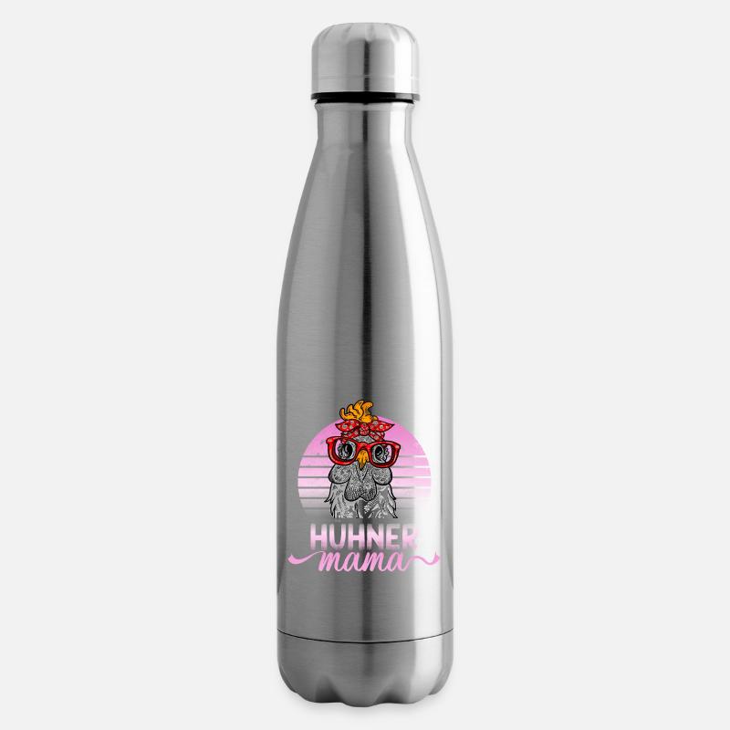 Hühner Mama Mutter Huhn Hennen Design Hühnerzucht - Isolierflasche - Lightsilver