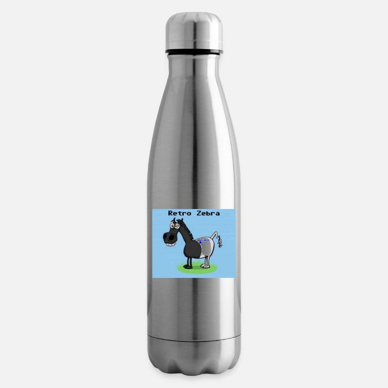 Retro Zebra - Isolierflasche - Lightsilver