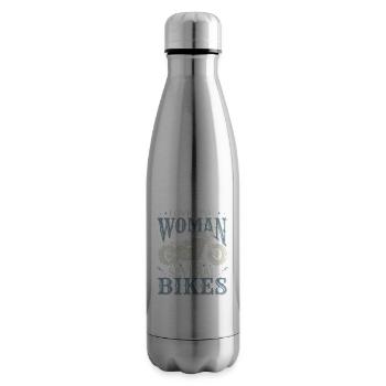 Aimez une femme et plusieurs vélos - Bouteille isotherme - argent clair - Droite
