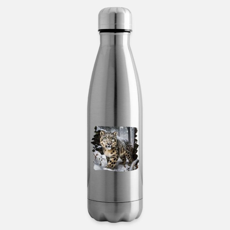 Schneeleoparden Schneeleopard - Isolierflasche - Lightsilver