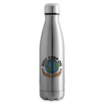 Stoppen Sie einfach das Öl und retten Sie die Erde - stoppen Sie einfach das Öl - Isolierflasche - Lightsilver - Rechts