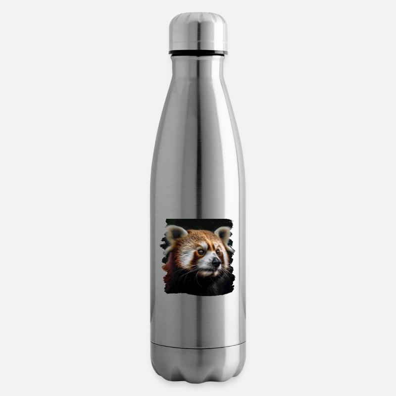 Kleiner Panda realistic Roter Panda Pandas - Isolierflasche - Lightsilver