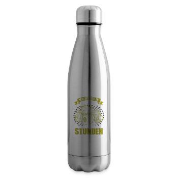 Landmaschine Sprüche Traktor Landwirt Bauern - Isolierflasche - Lightsilver - Rechts